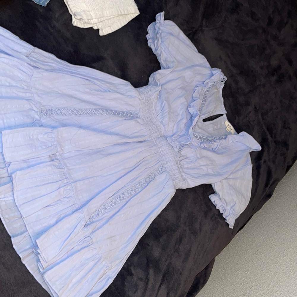 Baby blue ruffle dress